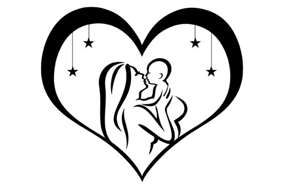 Love Vector with Mom and Baby Svg Review