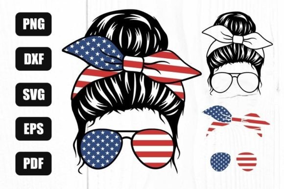 Mom Life USA SVG: Messy Bun Embroidery Review
